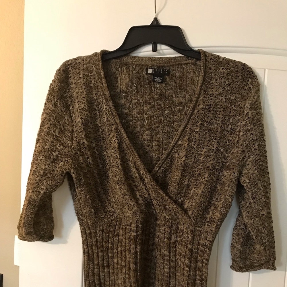 Carole Little Crocheted Sweater